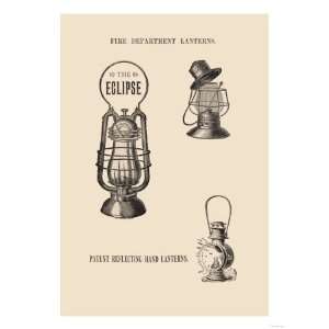  Fire Department Lanterns Giclee Poster Print, 12x16