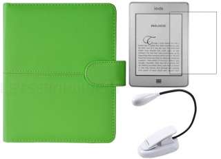   Green Case Cover Folio for  Kindle Touch+LCD Protector+LED Light
