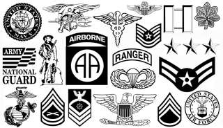 Military vector logos Includes ARMY, MARINES, NAVY & AIR FORCE 