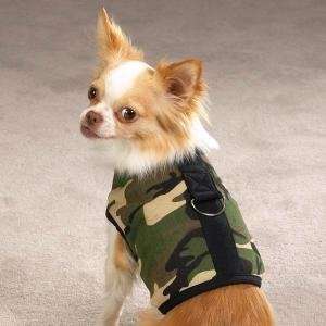  Camo Dog Harness Vest Small (S) Green