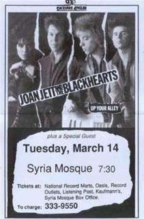 Joan Jett & The Blackhearts Concert Poster Print VERY LIMITED RARE 