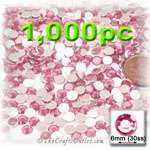 light baby pink or light rose rhinestones round 6mm 30ss