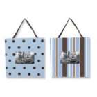 Piece Picture Frame Set   Max Blue/Brown   by Trend Lab
