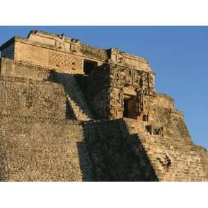  A Detailed View of the Magician Pyramid at Uxmal Stretched 