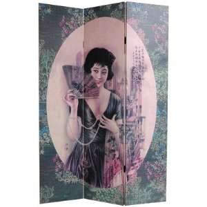   Furniture CAN LADY Double Sided Shanghai Ladies Canvas Room Divider