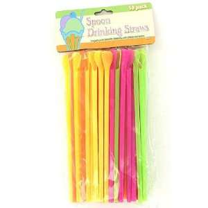  Spoon Drinking Straws, Package Of 50 