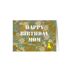  Happy Birthday Mom Military Yellow Ribbon Card Health 