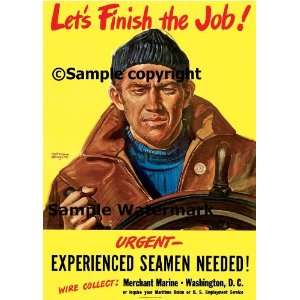  the Job Seamen Needed Navy Marine American Patriotic War Military 