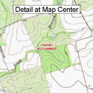 USGS Topographic Quadrangle Map   Charlotte, Texas (Folded/Waterproof 