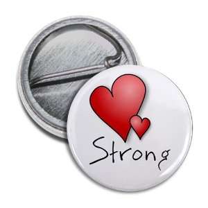 STRONG HEART Valentines Day 1 Mini Pinback Button Badge