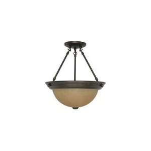 Nuvo   60/1259  2 Light 13 IN. SemiFlush w/ Champagne Linen Washed 