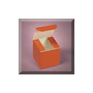  100ea   2 X 2 X 2 Orange Hi Gloss Gift Box Health 