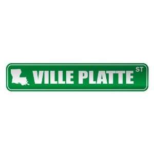   VILLE PLATTE ST  STREET SIGN USA CITY LOUISIANA