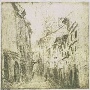   24 x 24 inches   An Alley in Rouen, Rue des Arpents