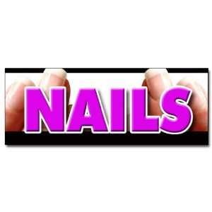  48 NAILS DECAL sticker nail salon manicure spa 