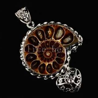 Ammonite Fossil Pendant Bead H117321  