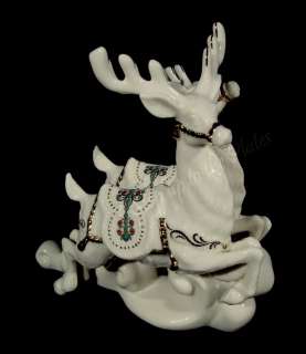 Lenox China Dasher & Dancer Dash Away All Reindeer MIB HTF 1st Quality 