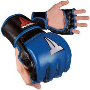  THROWDOWN BLUE PRO COMPETITION MMA FIGHTING GLOVES SIZE 