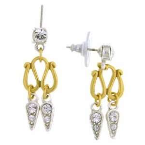  Art Deco Crystal Swirl Earrings Jewelry