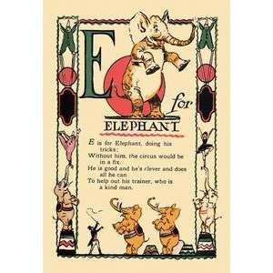  Vintage Art E for Elephant   07425 6