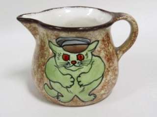   Eduard Stellmacher Teplitz Turn Amphora Art Pottery Cat Creamer  