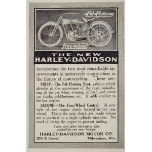  1911 Ad Harley Davidson Motorcycle Milwaukee ORIGINAL 