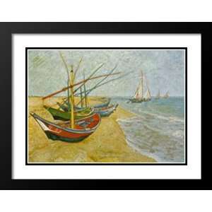   Double Matted 25x29 Fishing Boats Beach At St Maries