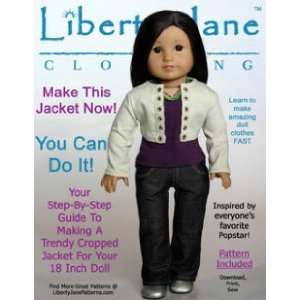  18 Inch Doll Clothes Cropped Jacket Pattern Toys & Games