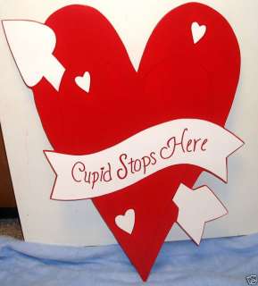 CUPID STOPS HERE VALENTINES DAY YARD ART DECORATION  