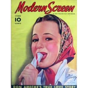   Screen September 1938 Olivia De Havilland cover Modern Screen Books