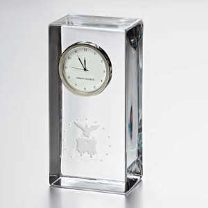  USAFA Tall Glass Desk Clock by Simon Pearce Sports 