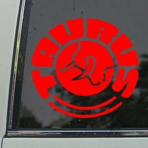 TAURUS FIREARMS GUN Red Decal Car Truck Window Red Sticker