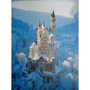  Neuschwanstein Castle in Winter, 1500 Piece Jigsaw Puzzle 