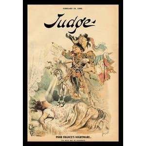 Vintage Art Judge Magazine Poor Frances Nightmare   Giclee Fine Art 
