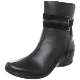 NIB   Clarks Womens Ankle Boots Embrace Love Black Leather 82883   6.5 