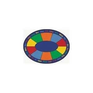  Learning Carpet CPR486   ABC Squares Educational Rug Oval 