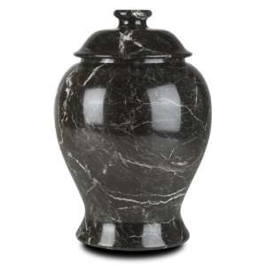  Marble Vase Pet Urn Black Zebra
