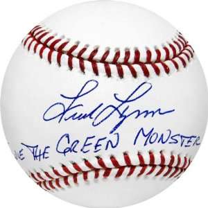  Fred Lynn Autographed Baseball with I Love the Green 