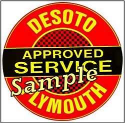 DeSoto Plymouth Service Stickers Vinyl Decal Sign  