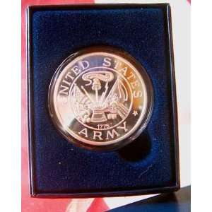   TO THE U.S. ARMY   100ML .999 SILVER   CLAD PROOF COMMERATIVE COIN