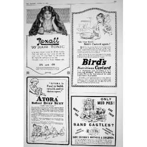 1920 ADVERTISEMENT REXALL HAIR TONIC BIRDS CUSTARD ATORA 