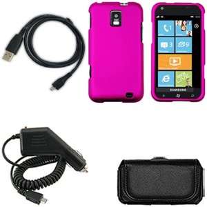 iFase Brand Samsung Focus S i937 Combo Rubber Hot Pink Protective Case 