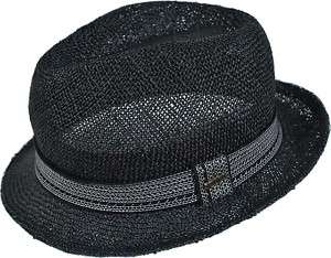 SCALA DORFMAN~BLACK STRAW DRESS HAT~L  