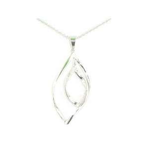  Luxury Sterling Silver Unusual Large Design Double Pendant 