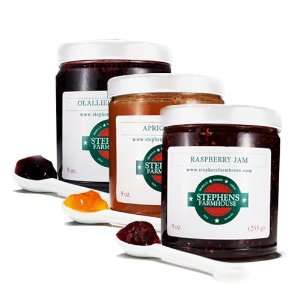Bellas Confections Jams & Jellies, Raspberry Jam, Olallieberry Jam 