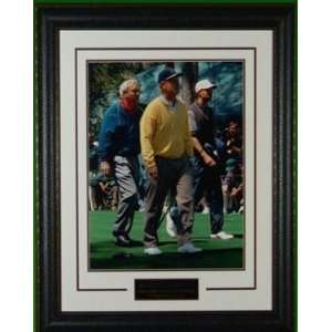  Jack Nicklaus unsigned 37X26 Leather Framed w/Palmer 