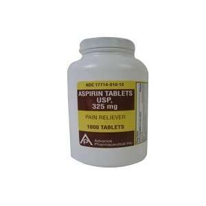  Aspirin Pain Reliever Tablets 325 Mg   1000 Ea Health 