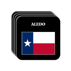  US State Flag   ALEDO, Texas (TX) Set of 4 Mini Mousepad 