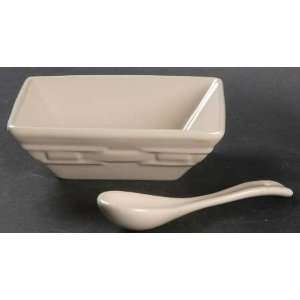   Tasting Bowl & Ceramic Spoon, Fine China Dinnerware