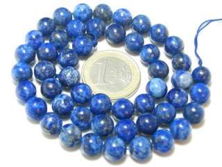 Fil de 48 perles rondes 8 mm 8mm en lapis lazulis AA  